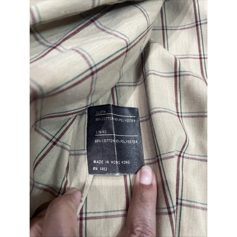 Vintage Ralph Lauren Trench Coat Park Men's Large Beige Belted Pockets HK - Picture 7 of 12